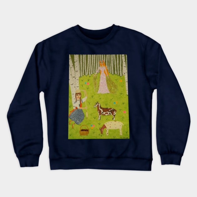 Wood Maiden Crewneck Sweatshirt by DebiCady